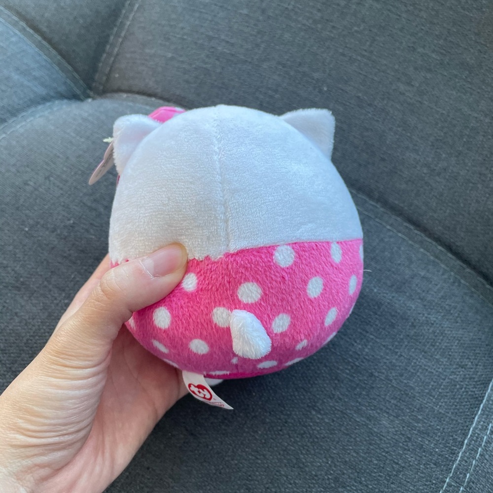 💜 5 for $25 HP🎉 Hello Kitty pink polka dot Ty Beanie Ballz - Picture 2 of 10